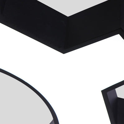 Lustre suspendu à LED avec abat-jour en acrylique et engrenage en fer créatif contemporain pour salle de divertissement 