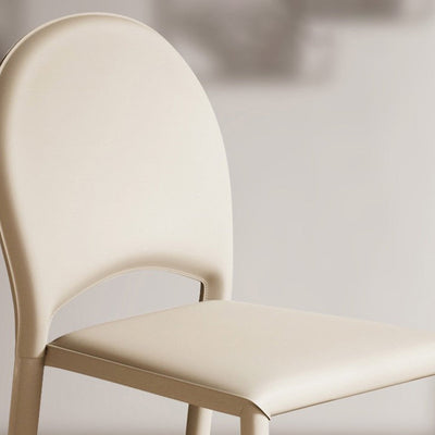 Chaise de salle à manger moderne minimaliste en cuir de selle, acier au carbone, éponge, carrée, elliptique, dossier pour salle à manger 