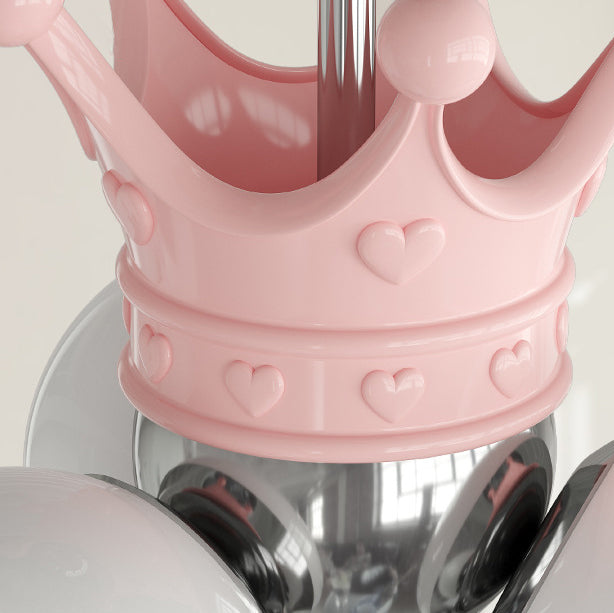 Moderne minimalistische Prinzessin Crown Metall Acryl LED Pendelleuchte für Schlafzimmer 