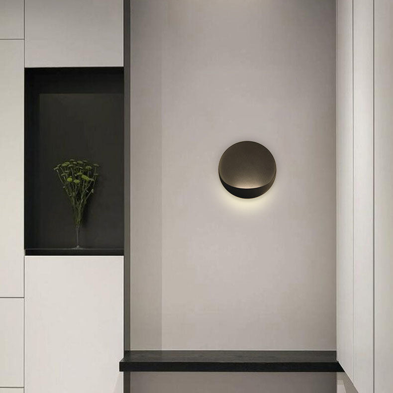 Modern Minimalist Round Aluminum LED Wall Sconce Lamp