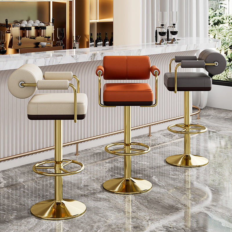 Tabouret de bar cylindrique carré en alliage d&