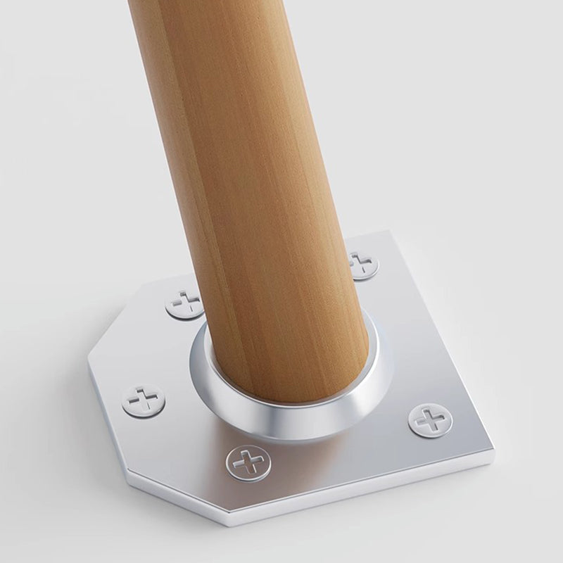 Mesa de café de madera con forma ovalada de mango minimalista moderna para sala de estar 