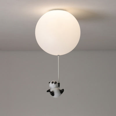 Moderne Minimaliste Ours Ballon Résine PE 1/3 Lumière Plafonnier Pour Chambre 