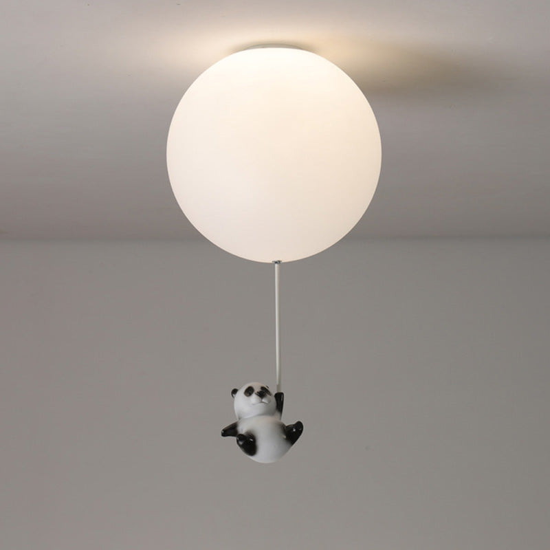 Moderne Minimaliste Ours Ballon Résine PE 1/3 Lumière Plafonnier Pour Chambre 