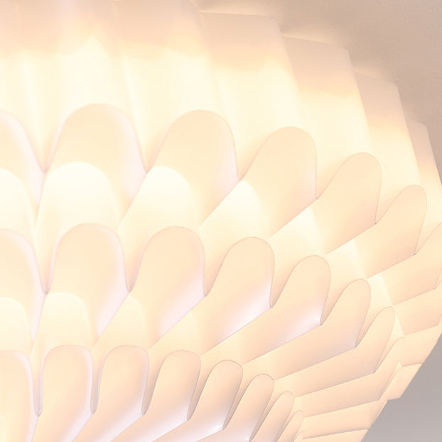 Luz de techo LED empotrada de acrílico y hierro con pétalo redondo nórdico contemporáneo para dormitorio 