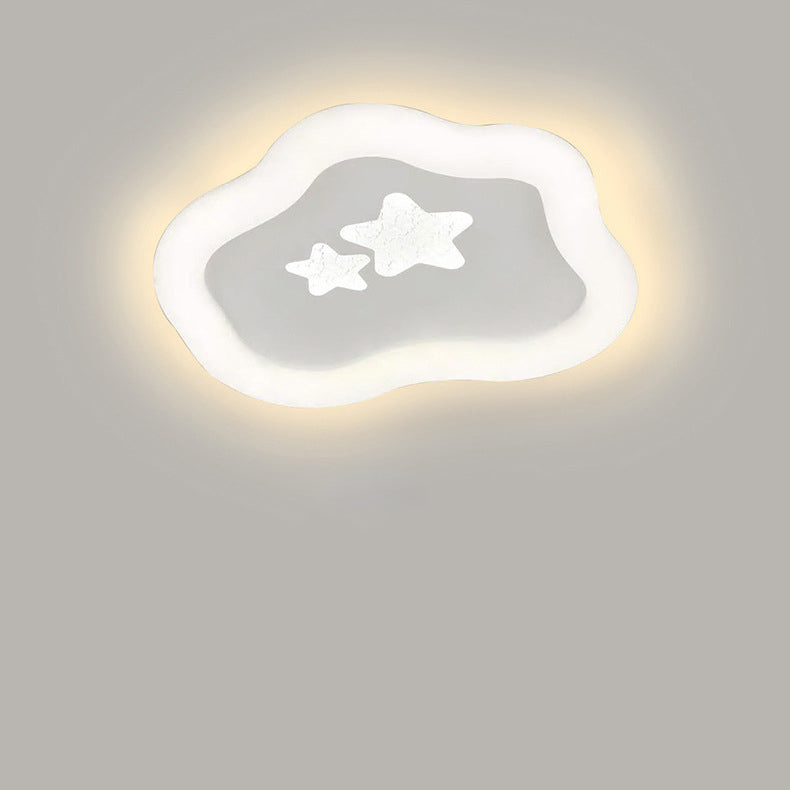 Lumière de plafond LED en forme de cœur, étoile, pomme, fer et plastique irrégulière contemporaine pour salon 