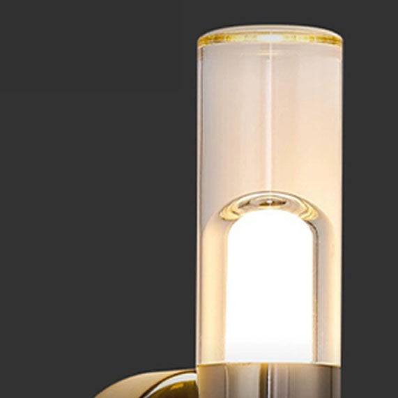 Applique murale LED contemporaine en colonne acrylique en aluminium de luxe pour salon 