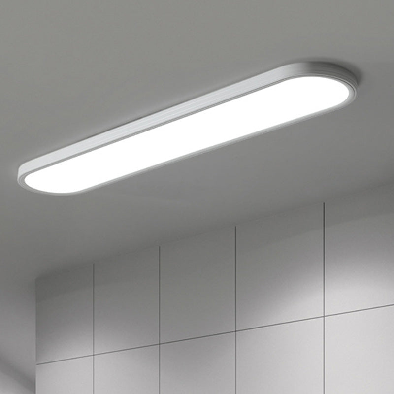Modern Simplicity Aluminum Acrylic Strip LED Flush Mount Ceiling Light For Hallway