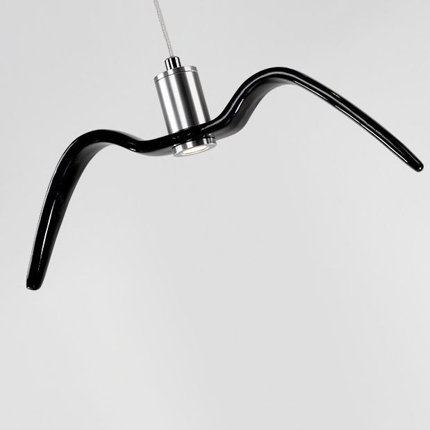 Personnalité créative nordique Suspension LED en fer forgé avec mouette 