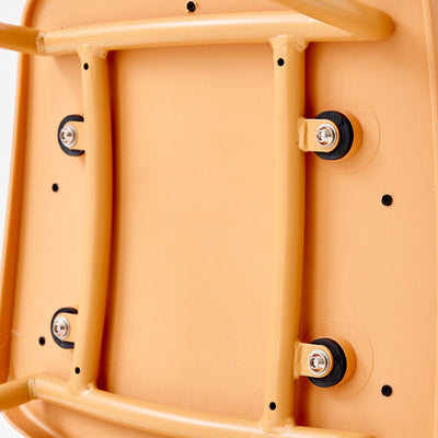 Tabouret de bar carré minimaliste moderne en cuir PU avec dossier et repose-pieds en métal PP pour salle à manger 