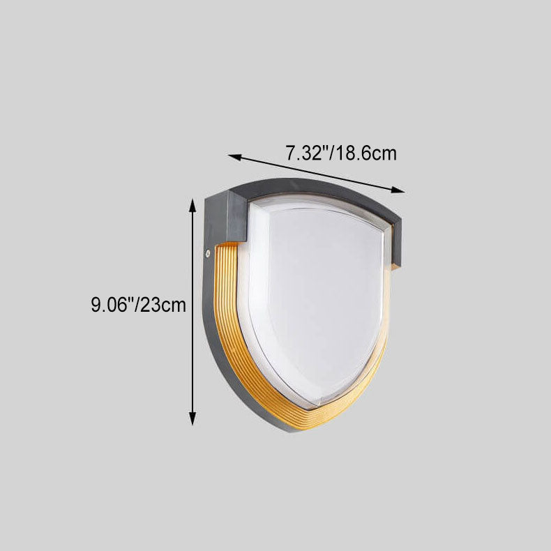 Lampe murale étanche LED en forme de diamant avec bouclier en cœur acrylique créatif 