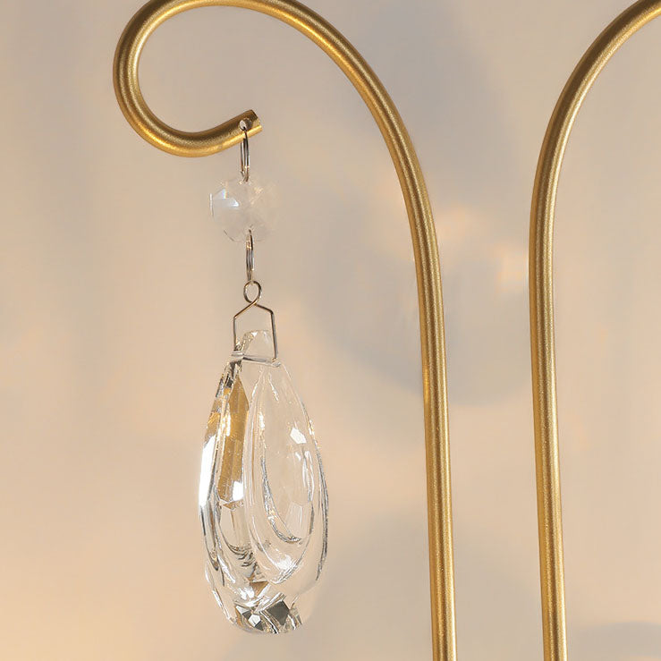 Traditionelle französische Kristallzweig-Wandleuchte mit 2 Lichtern für das Wohnzimmer 