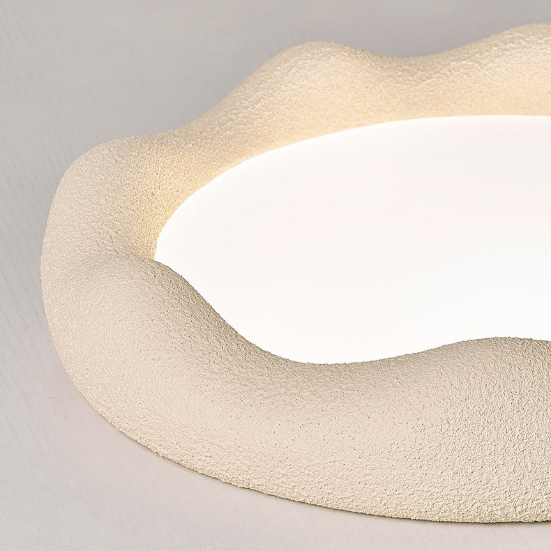 Traditionelle japanische Eisen-Fiberglas-Wolkenform-LED-Unterputz-Deckenleuchte für Wohnzimmer 