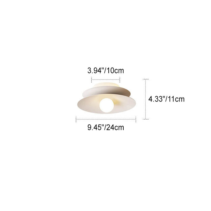 Moderne einfache Eisenscheibe Acryl-Lampenschirm LED-Deckenleuchte 