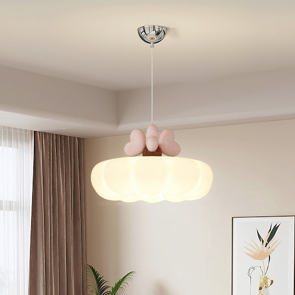Lustre suspendu en verre résine fer LED moderne et créatif pour chambre à coucher 