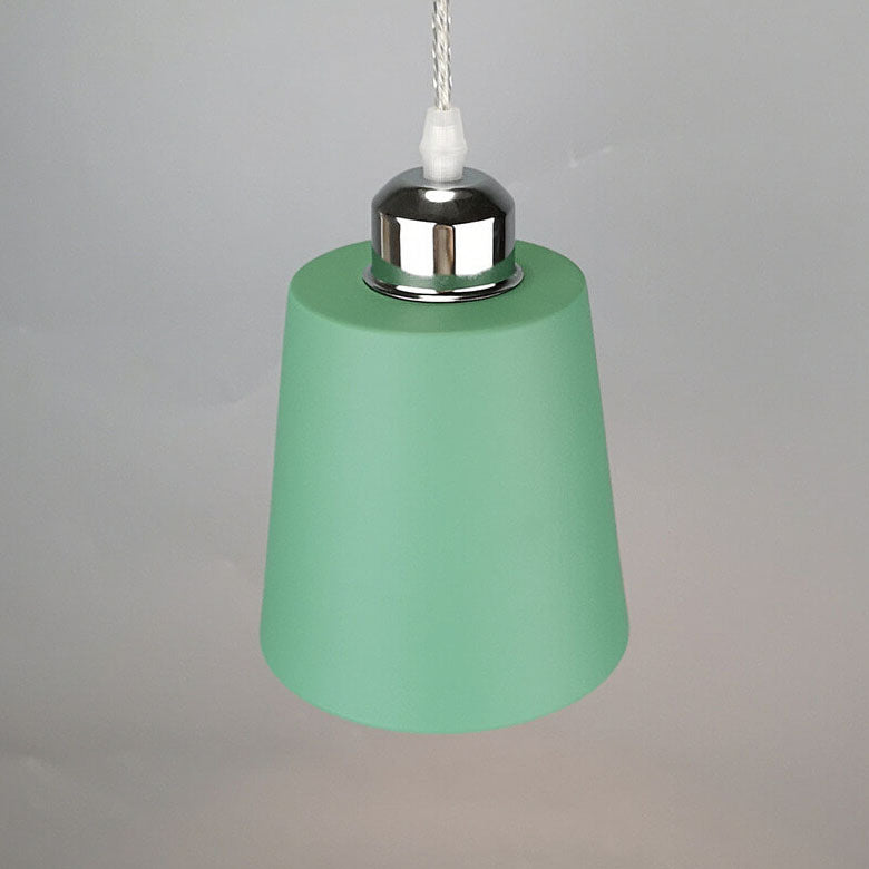 Nordic Simple Macaroon Iron Cylinder 1-Light Pendant Light