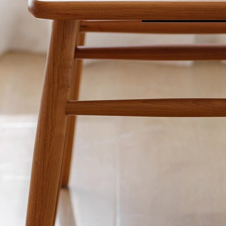 Traditional Vintage Square Cherry Wood Dining Chair Backrest For Dining Room
