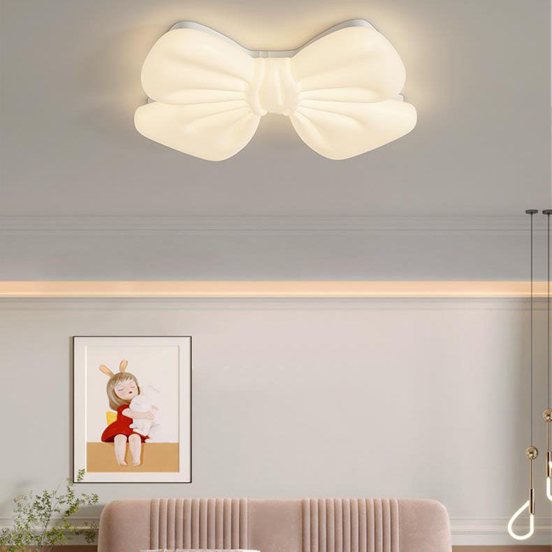 Contemporary Creative Acrylic Butterfly Shade Iron LED Flush Mount Ceiling Light For Living Room