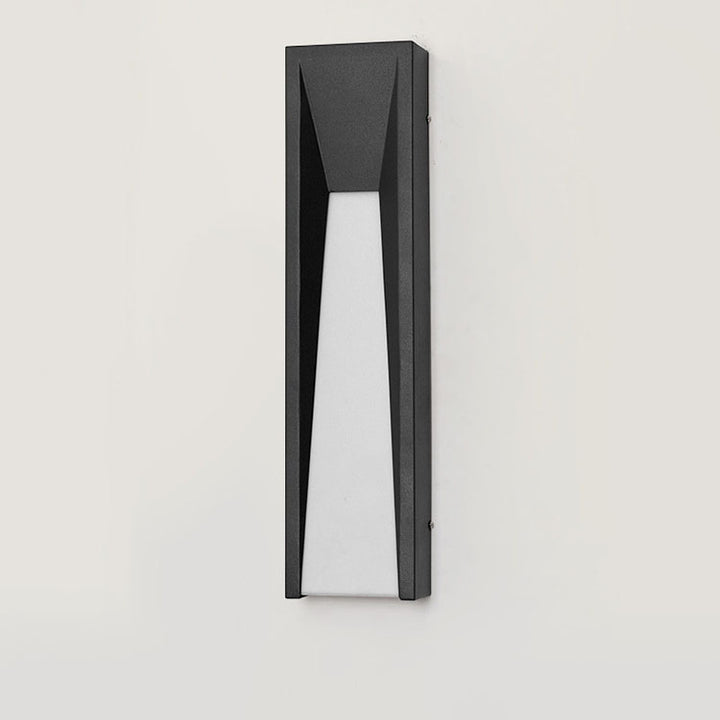 Lámpara de Aplique de Pared LED de Cuboide de Acero Inoxidable Impermeable Industrial Contemporáneo con Pantalla de Acrílico para Patio Exterior 