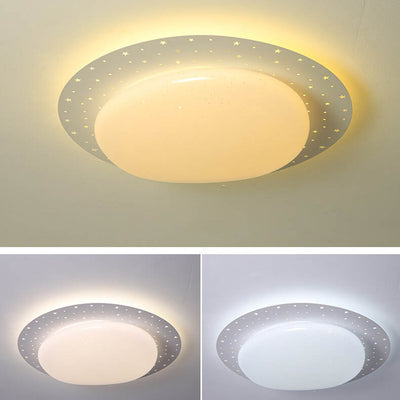 Modern Minimalist Creative Iron Acrylic Round Star LED Flush Mount Ceiling Light