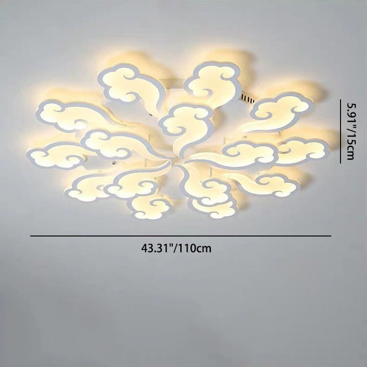 Plafonnier LED Moderne Minimaliste Xiang Yun en Fer et Acrylique pour Salon 