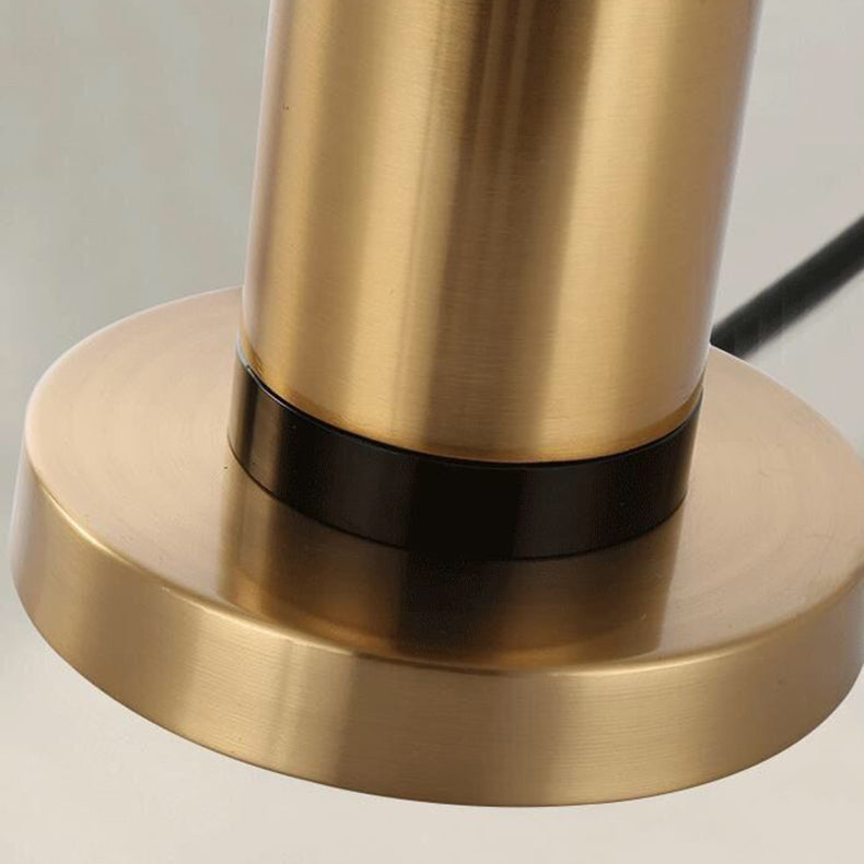 Moderne Übergangszylinder Eisengewebe 1-Licht Tischlampe für Wohnzimmer 