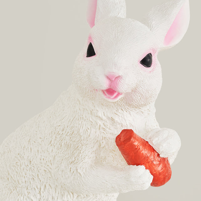 Modern Art Deco Solar Waterproof Resin Rabbit Carrot LED Landscape Lighting Outdoor Light For Garden