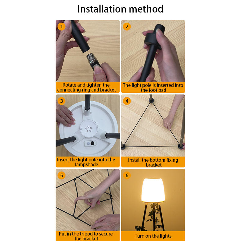 Modern Minimalist Solar Tripod Round Iron ABS PP PC LED Plant Planter Standing Floor Lamp For Garden