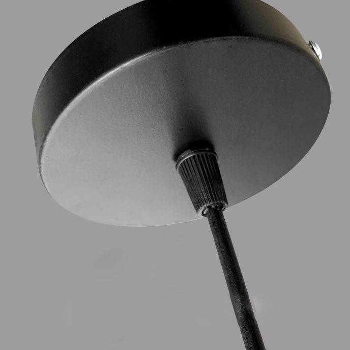 Suspension luminaire à disque en fer forgé à personnalité simple industrielle 1 lumière 