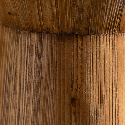 Table d'appoint en bois rustique traditionnel avec colonne en bois pour le salon 