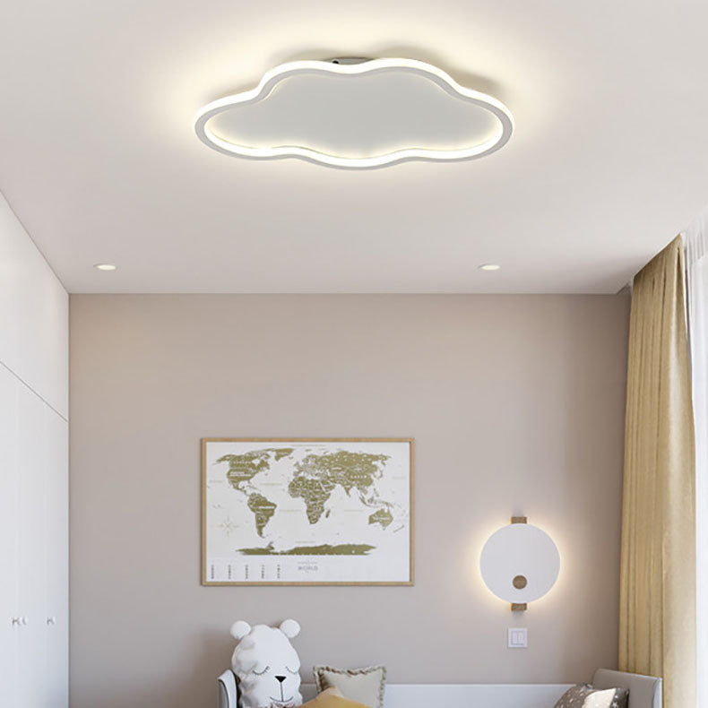 Luz de techo LED empotrada de hierro acrílico nublado minimalista moderno para dormitorio 