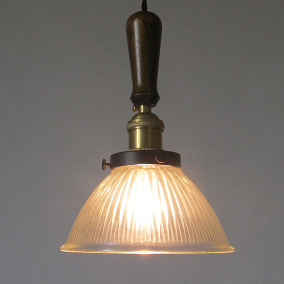 Retro Industrielle Wasserwellen-Glaslampenschirm 1-Flammige Pendelleuchte 