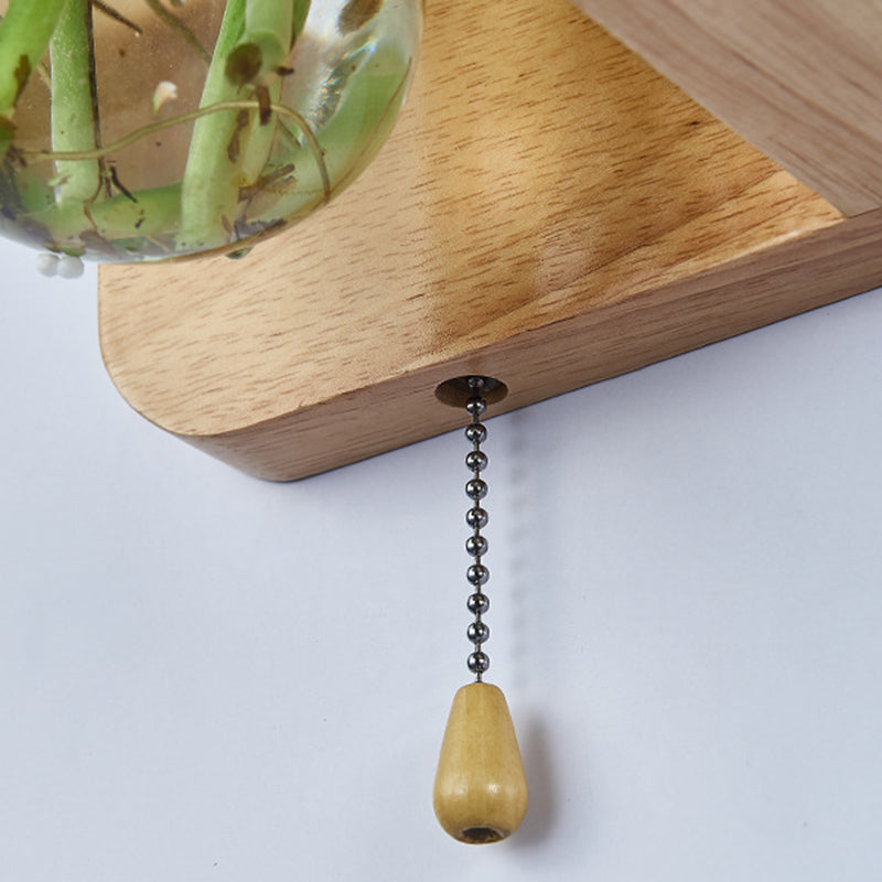 Moderne minimalistische rechteckige Zylinder Orb Glas Holz 1-Licht Wandleuchte Lampe für Wohnzimmer 