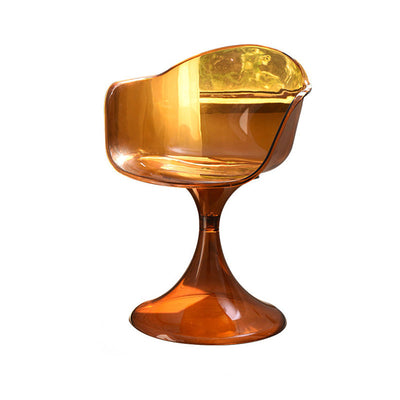 Silla de comedor con respaldo de diseño de arco de plásticos acrílicos nórdicos contemporáneos para comedor 