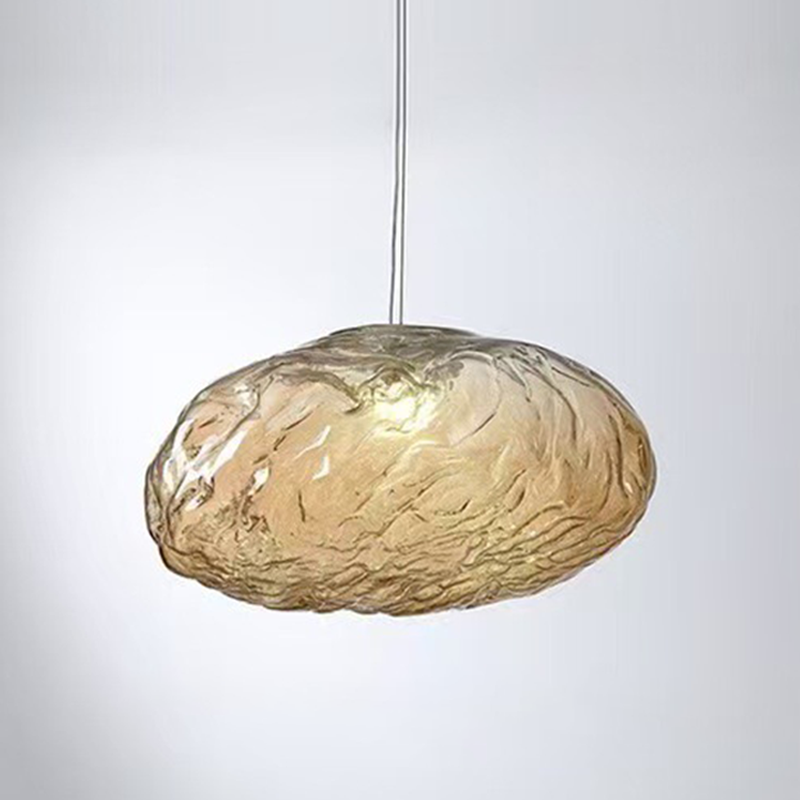 Suspension en verre moderne en forme de nuage à 1 lumière 