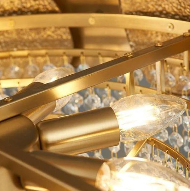 Moderner Luxus-Kronleuchter aus Edelstahl mit Titanrahmen und Kristallperlen, 11/15 Lichter, für Wohnzimmer 