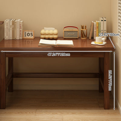 Modern Minimalist Rectangular Pine Wood End Table 1-Tier For Living Room
