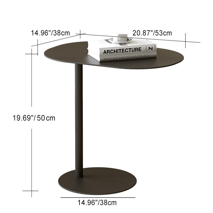 Moderner minimalistischer geometrischer runder Beistelltisch aus Eisen und Kohlenstoffstahl für das Wohnzimmer 