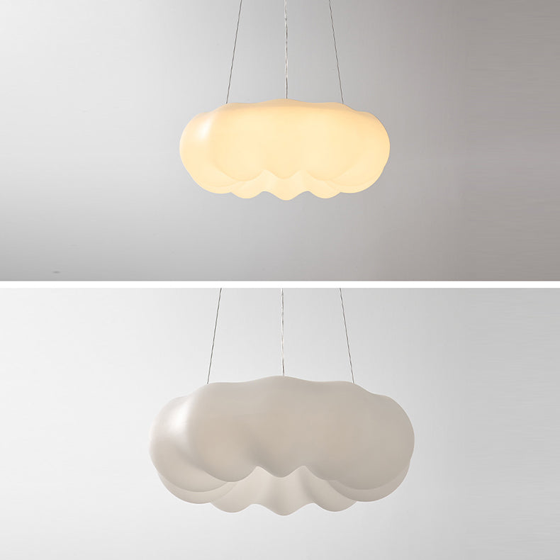 Lampe suspendue LED en cuivre PE en forme de nuage nordique contemporain pour salon 