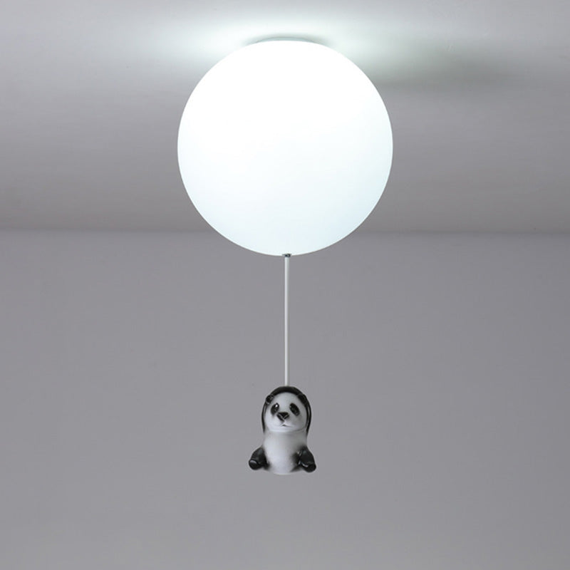 Moderne Minimaliste Ours Ballon Résine PE 1/3 Lumière Plafonnier Pour Chambre 