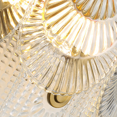 Lámpara Aplique de Pared de 1 Luz de Hierro y Vidrio con Pluma Creativa Contemporánea para Dormitorio 