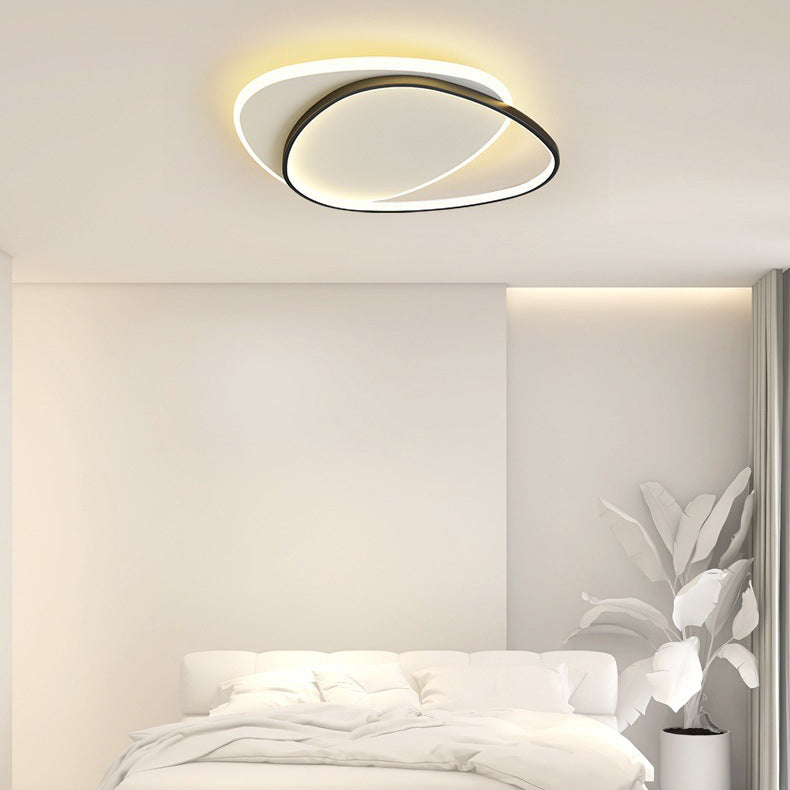 Moderne minimalistische Dreieck ovale Acryl Eisen LED Unterputz Deckenleuchte für Wohnzimmer 