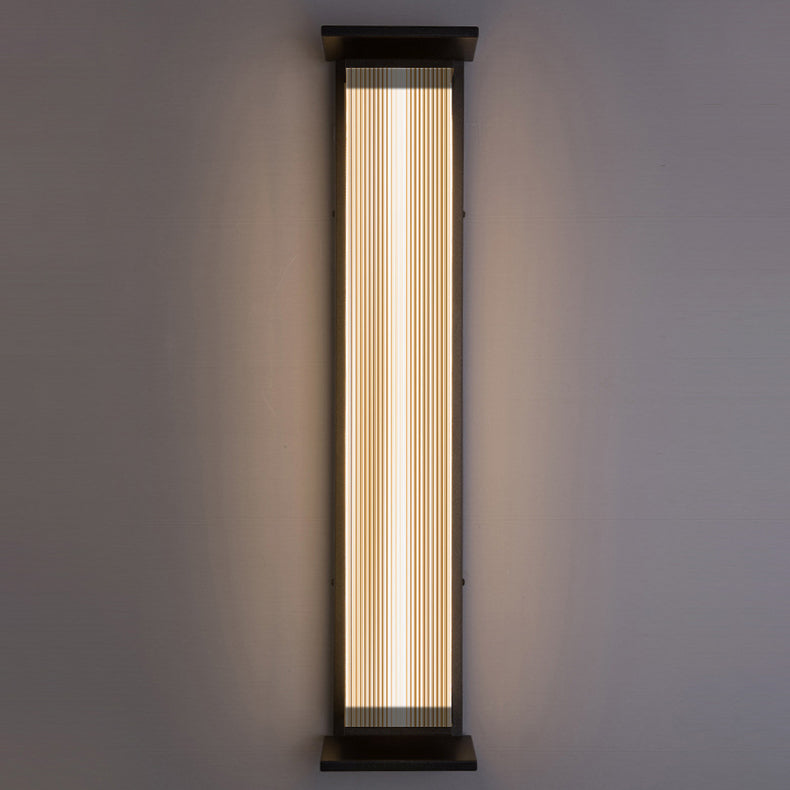 Applique murale LED en acier inoxydable acrylique rectangulaire étanche minimaliste moderne pour patio extérieur 