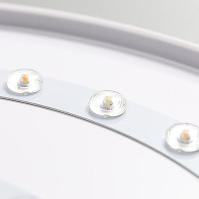Zeitgenössische nordische Eisen-Acryl-Runde gedruckte LED-Unterputz-Deckenleuchte für Schlafzimmer 