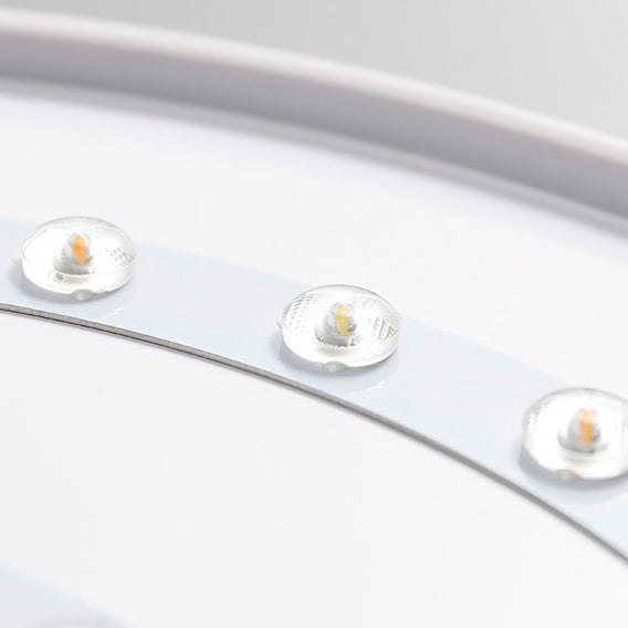 Zeitgenössische nordische Eisen-Acryl-Runde gedruckte LED-Unterputz-Deckenleuchte für Schlafzimmer 