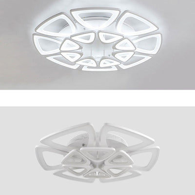 Zeitgenössische kreative Kombination Dreieck Hardware Acryl LED Unterputz Deckenleuchte für Wohnzimmer 