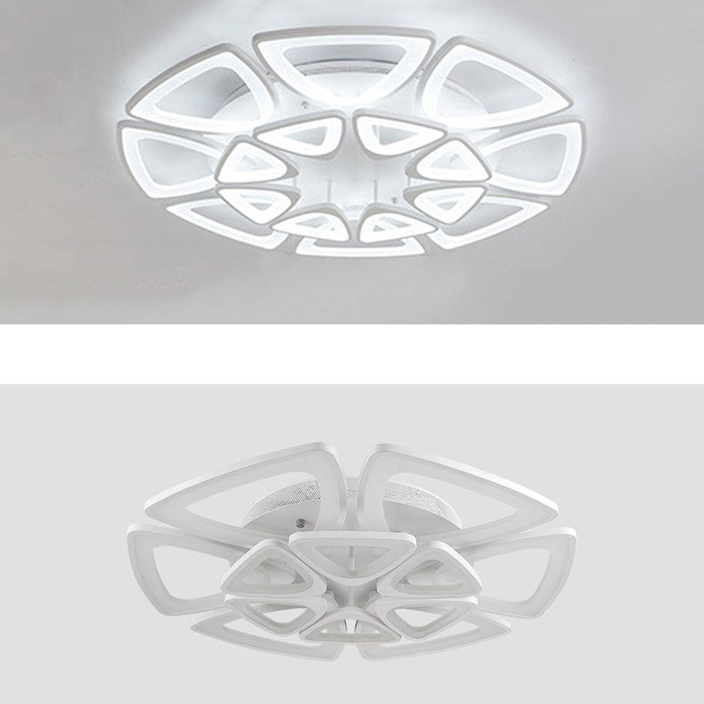 Zeitgenössische kreative Kombination Dreieck Hardware Acryl LED Unterputz Deckenleuchte für Wohnzimmer 