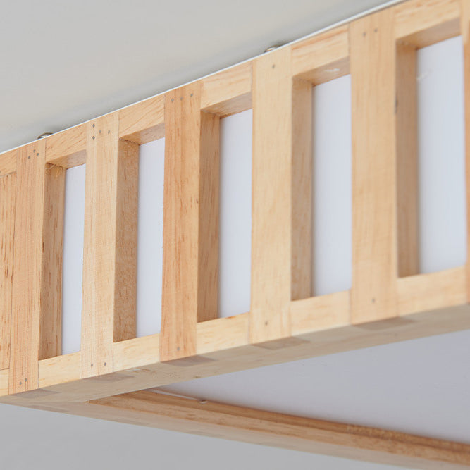 Moderne unbedeutende quadratische hölzerne Acryl-LED-Unterputz-Deckenleuchte für Schlafzimmer 