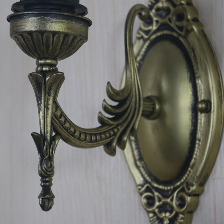 Vintage Tiffany Traubenblumen-Schale Buntglas 1-Licht Wandleuchte 
