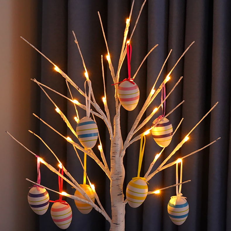 Lampe de table USB LED en plastique avec arbre décoré d&